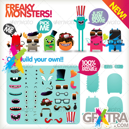 Freaky Monsters!! - GraphicRiver - REUPLOADED!