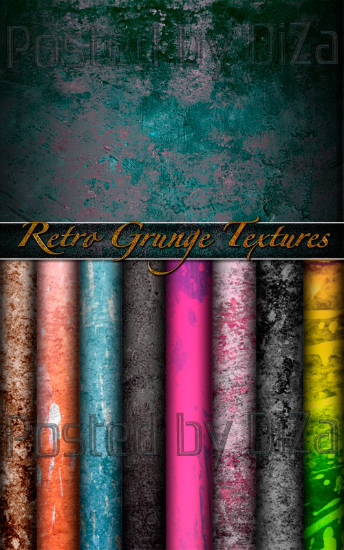 Colored Retro Grunge Textures