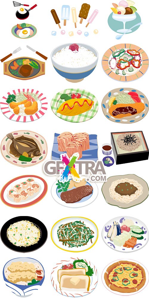 DAJ Illustration DA098 Food 100xEPS