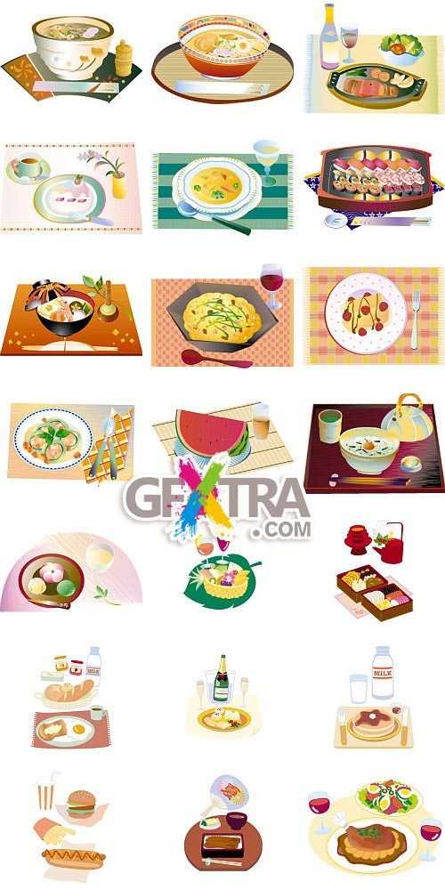 DAJ Illustration DA098 Food 100xEPS