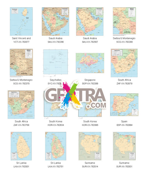 Map Resources: Countries - Vector Maps 166xAI