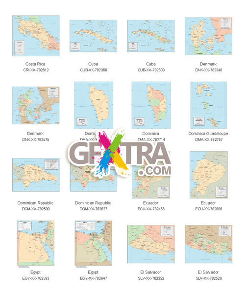 Map Resources: Countries - Vector Maps 166xAI