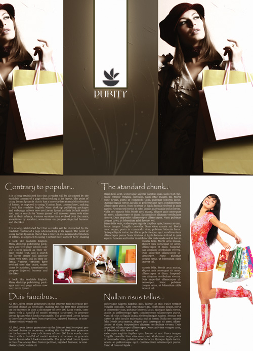 Brochure for fashion collection