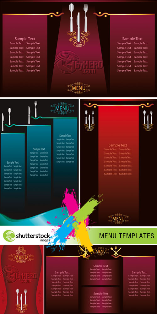 Menu Templates 5xEPS Vector SS