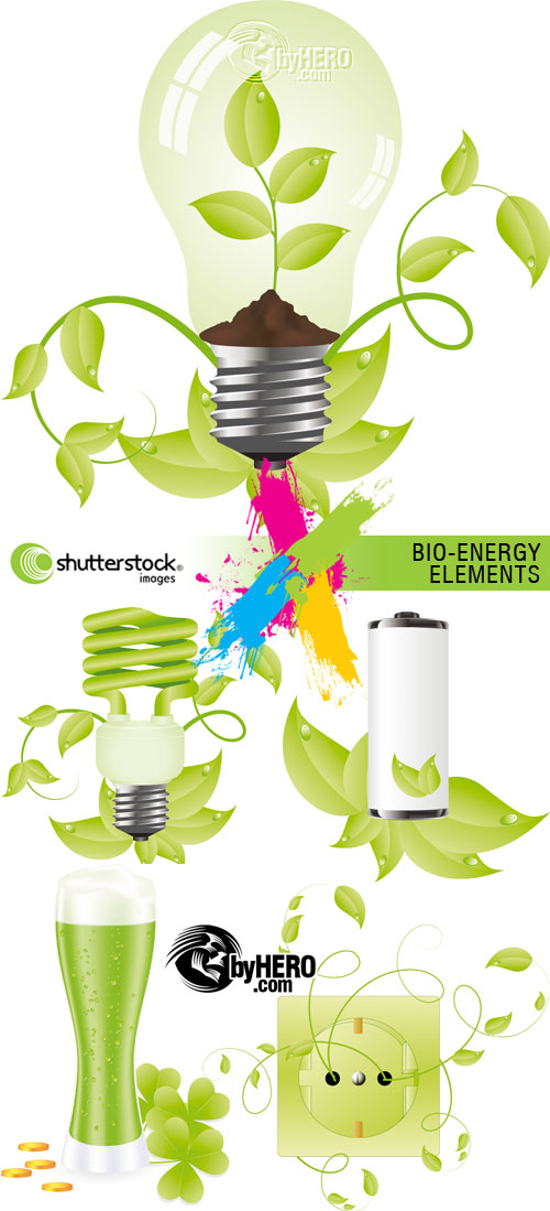 Bio-Energy Elements 5xEPS Vector SS