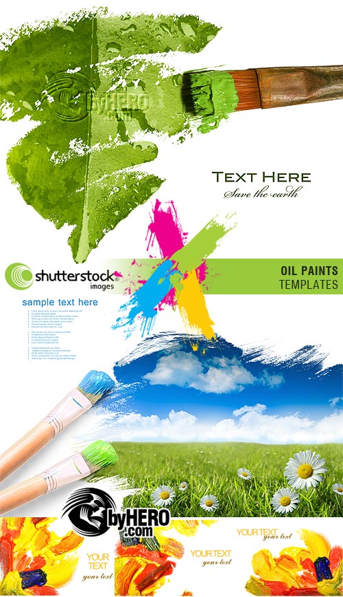 Oil Paint Templates 5xJPGs