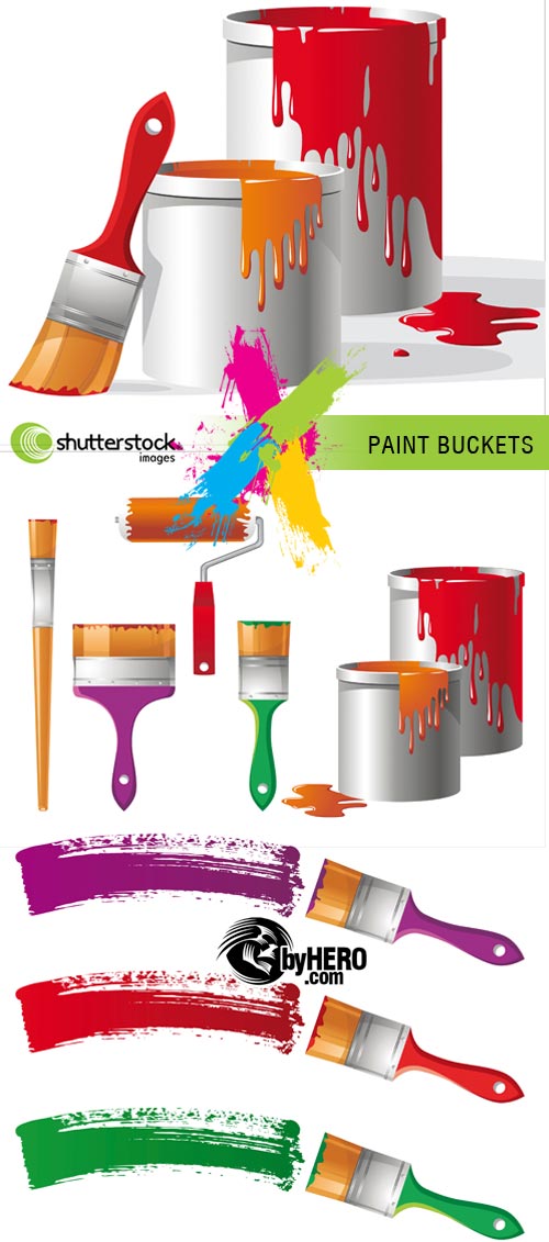 Paint Buckets 3xEPS Vector SS