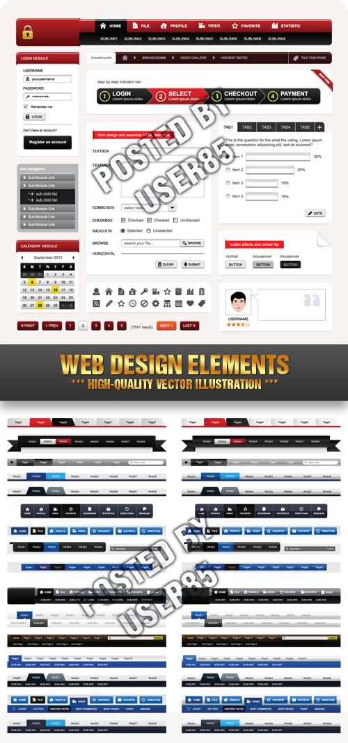 Stock Vector - Web Design Elements