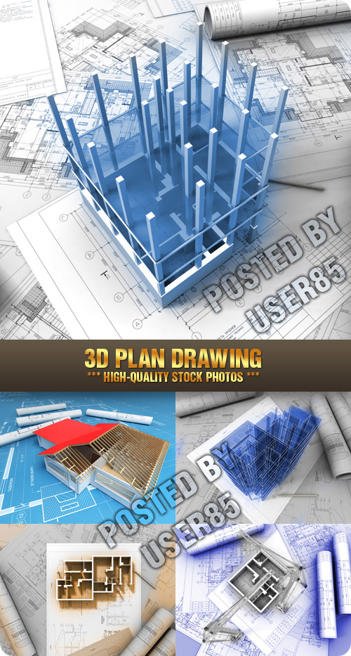 Stock Photo - 3D Plan Drawing