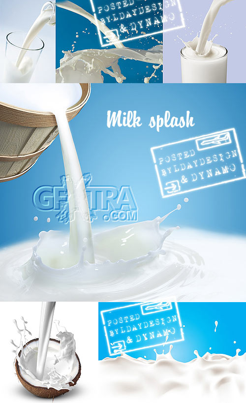 Stock Photo - Milk splash