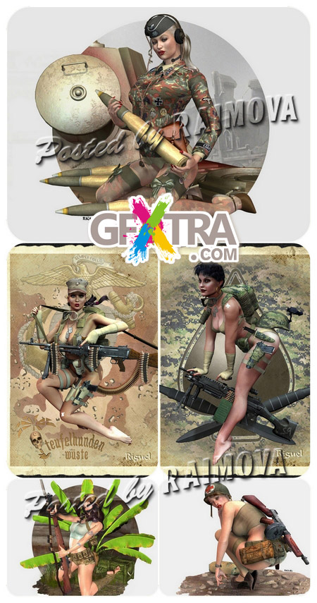 Designer Riguel - 3D military girls