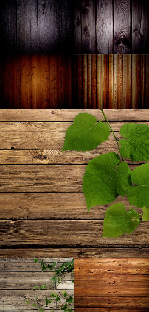 A set of wooden fence texture