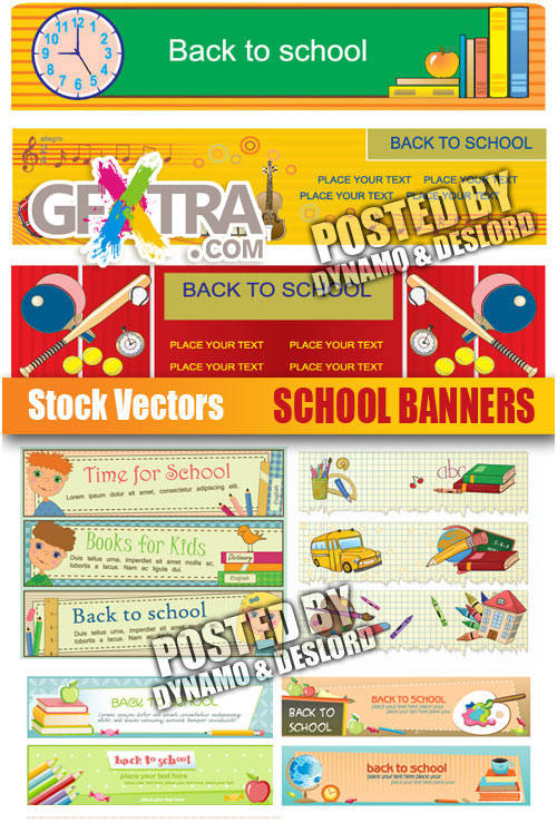 School banners - Stock Vectors