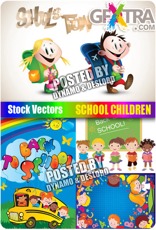 School children - Stock Vectors