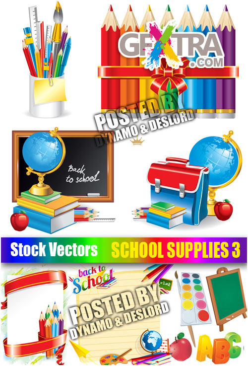 School supplies 3 - Stock Vectors