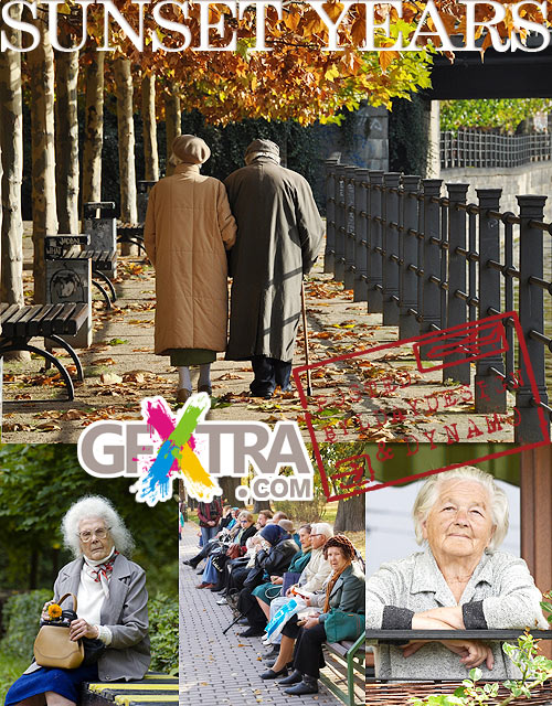 Sunset years (old people) - Stock Photo