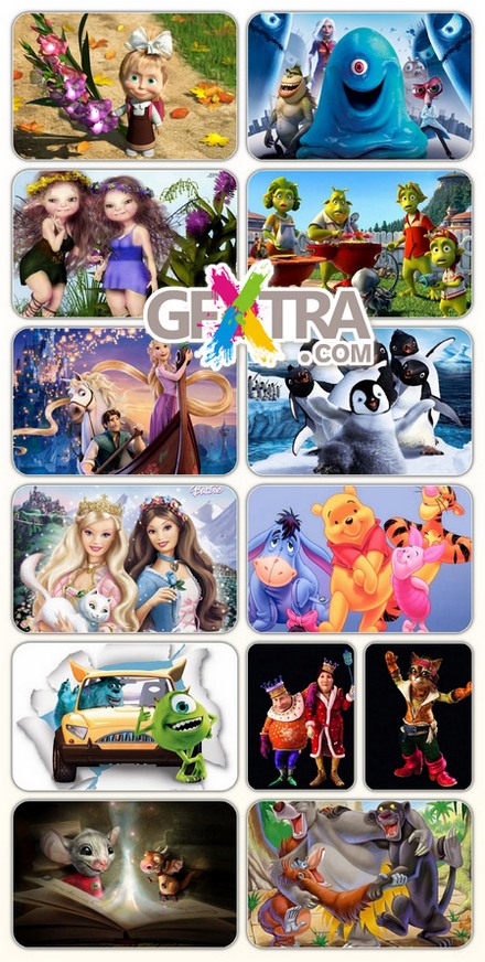 75 Lovely Cartoon Mix Wallpapers