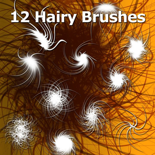 12 hairy brushes