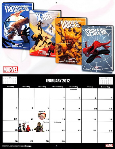 Marvel 2012 Calendar