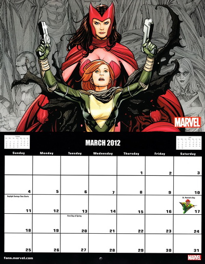 Marvel 2012 Calendar