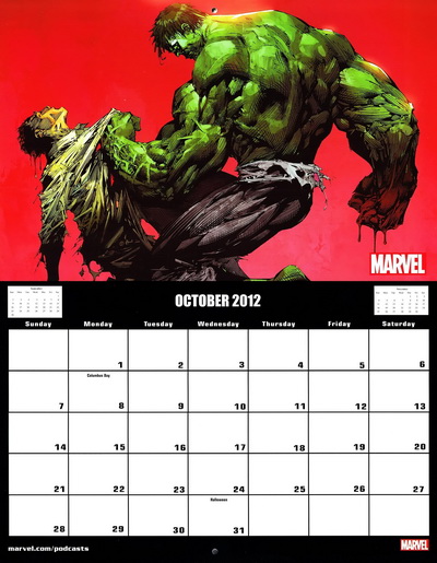 Marvel 2012 Calendar