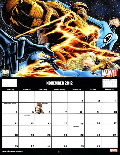 Marvel 2012 Calendar