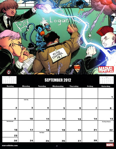 Marvel 2012 Calendar