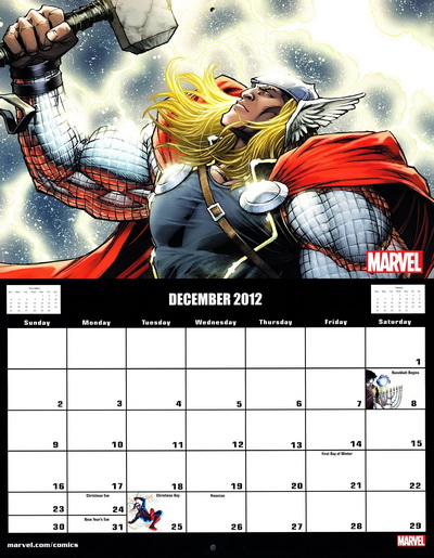 Marvel 2012 Calendar