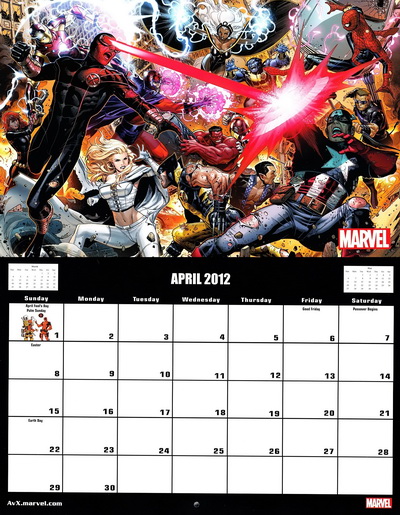 Marvel 2012 Calendar