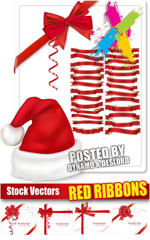 Red ribbons - Stock Vectors