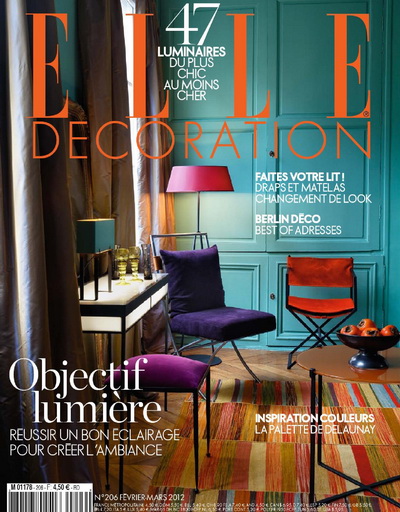 Elle Decoration (+ Supplement : Nos idees pour tous ranger) 206 Fevrier-Mars 2012