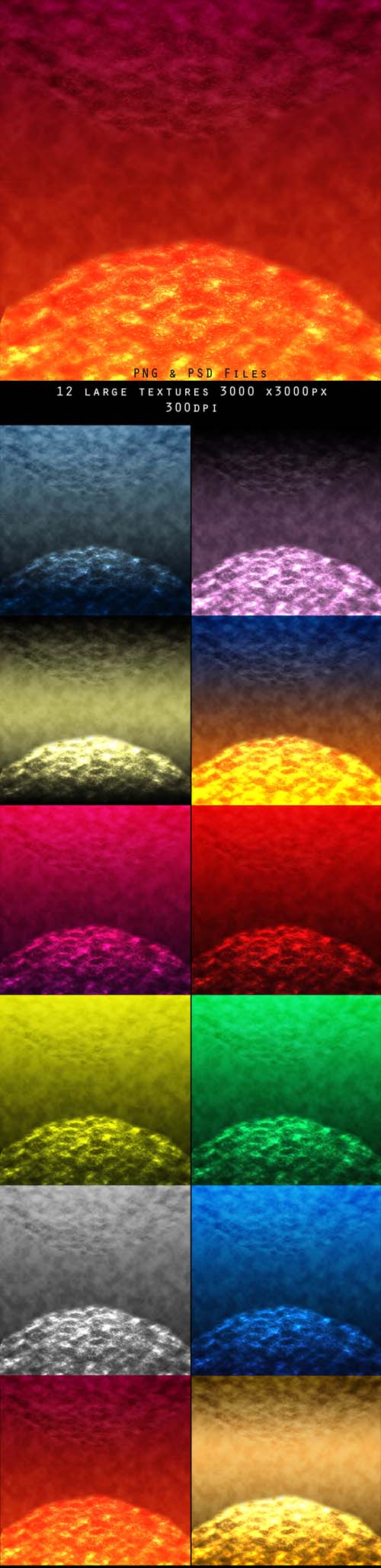 12 Colored Deep Water Textures