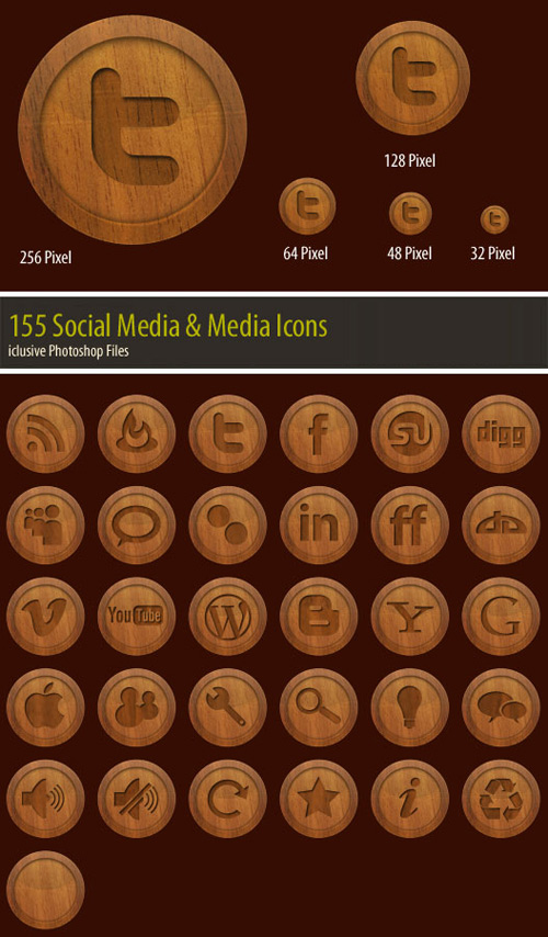 155 Social Media Icons