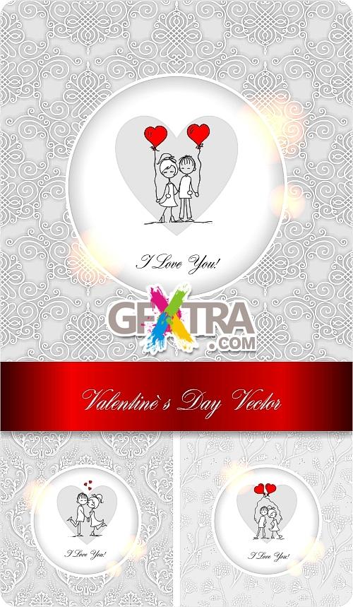 Valentine\'s Day Cards 3xEPS