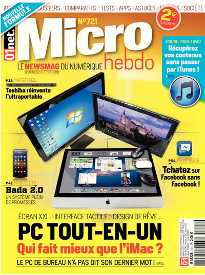 Micro Hebdo 721 - 9 au 15 Fevrier 2012