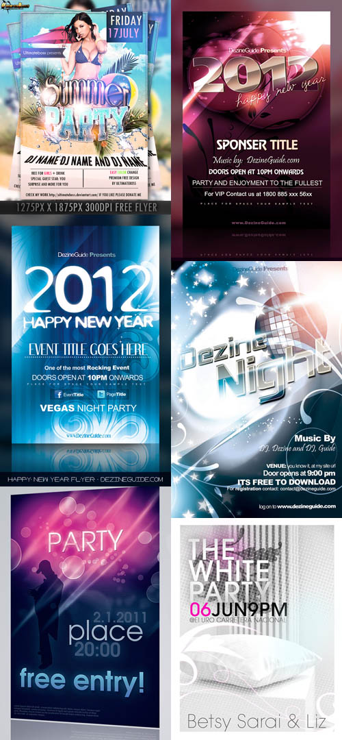 Collection Party Flyer Template 2012 PSD Pack 5