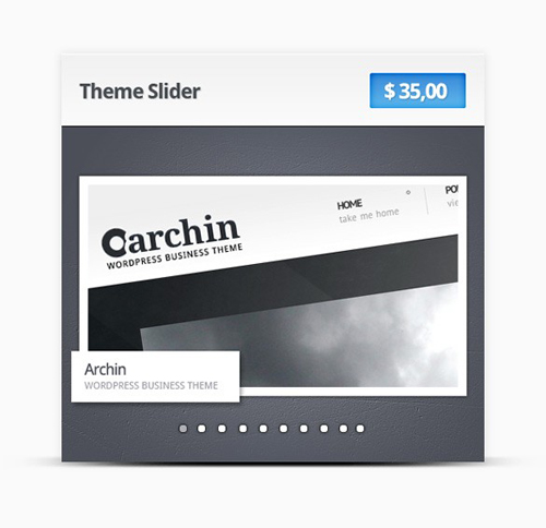 Clean Editable Theme Slider PSD