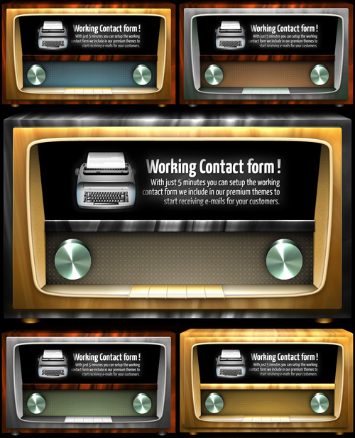 Awesome Vintage Radio Style Image Slider PSD