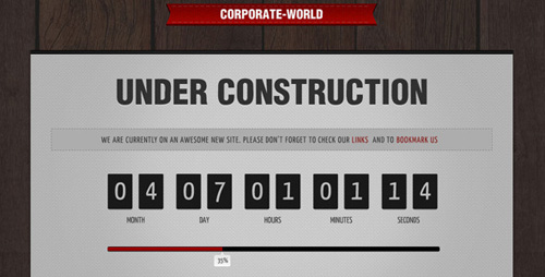 ThemeForest - Corporate World - Under Construction - RIP