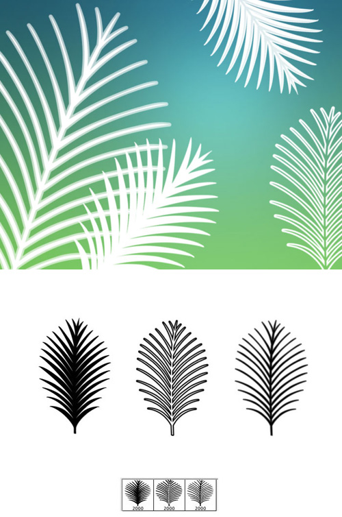 Palm Fronds Brushes Set