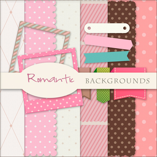 Romantic Scrap-set - Soft Love Kit For Design