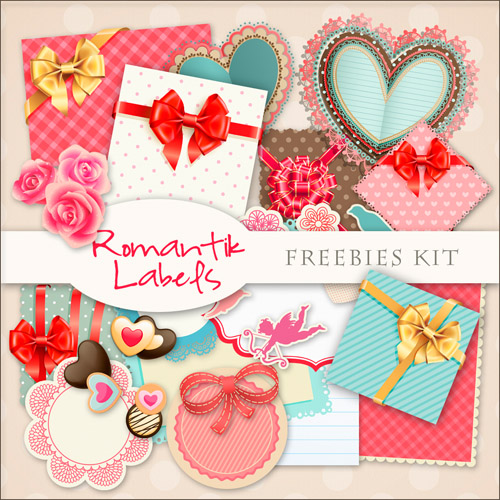 Romantic Scrap-kit - Labels PNG Images For Lover Design