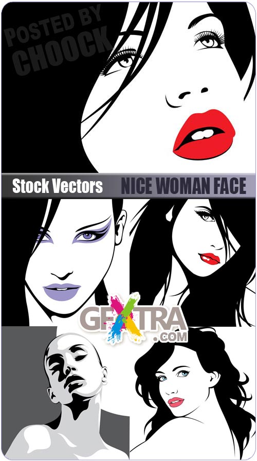 Nice Woman Face 5xEPS