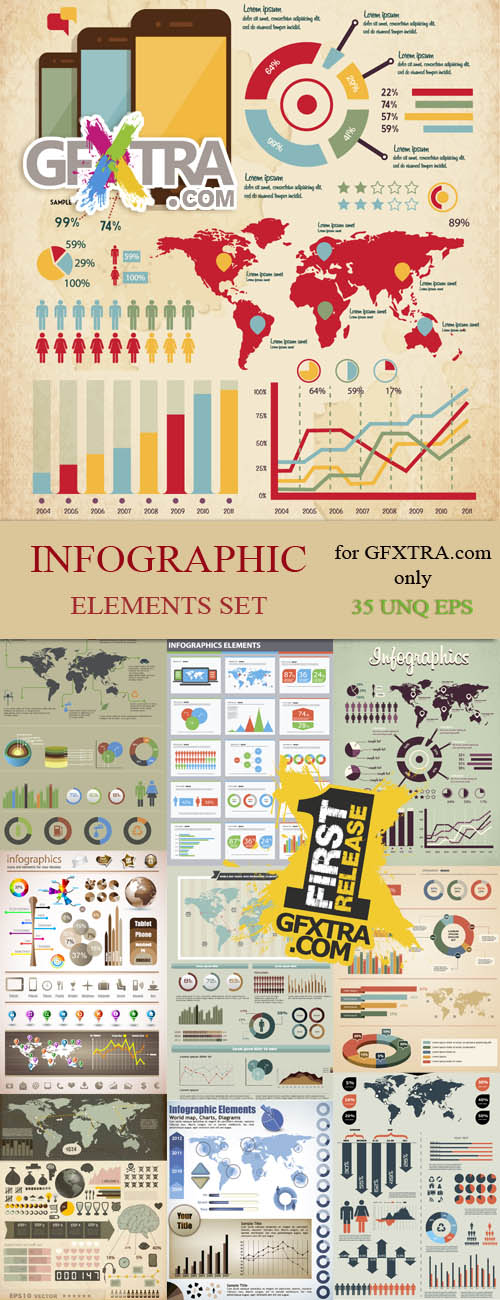 Infographic elements set 35 UNQ EPS