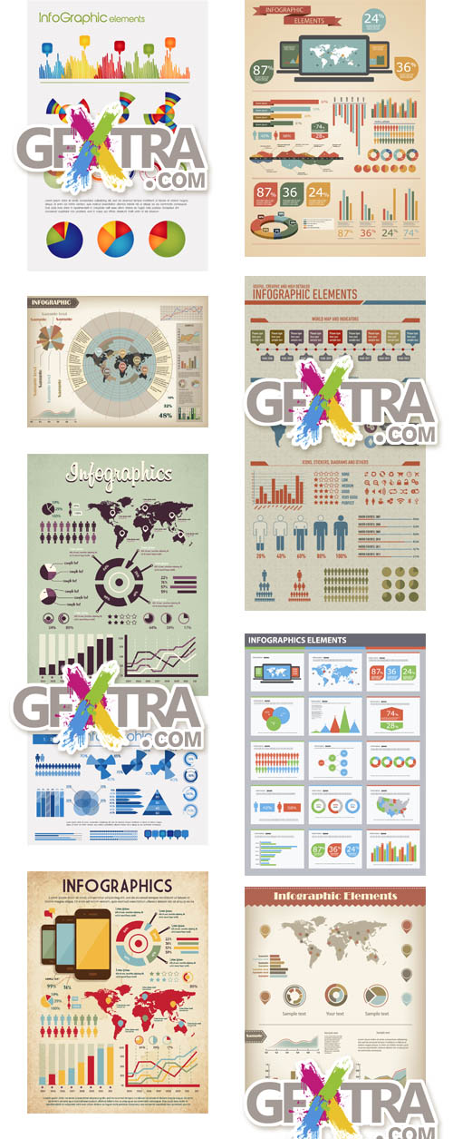 Infographic elements set 35 UNQ EPS