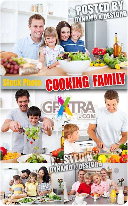 Cooking family - UHQ Stock Photo