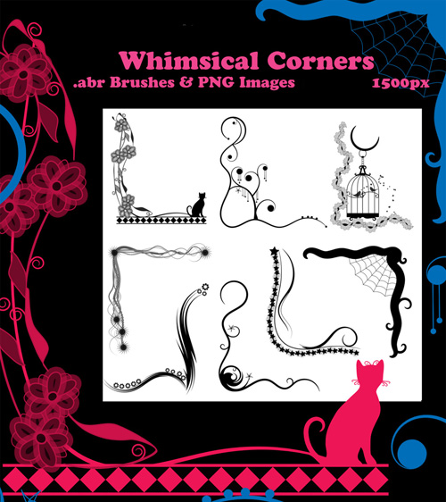 Whimsical Corner Brushes