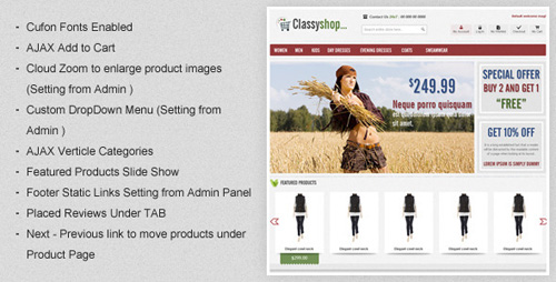 ThemeForest - ClassiShop Template v1.0 for Magento 1.6.2.0