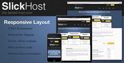 ThemeForest - mfx - Responsive SlickHost Landing Page - Rip