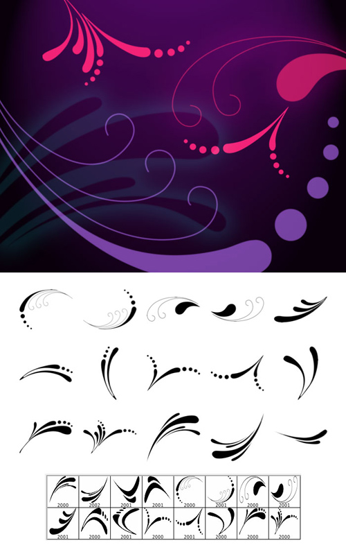 Single Swirlies Brushes Set